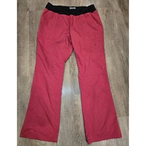 Purple Label Yoga By Healing Hands Scrub Pants Size Large Dark Pink